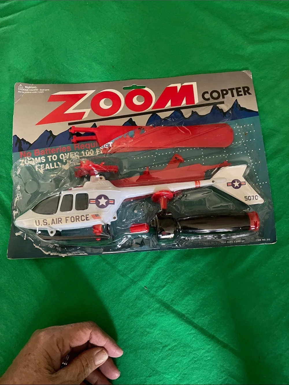 Zoom Kids Toy Helicopter - White, Red & Black
